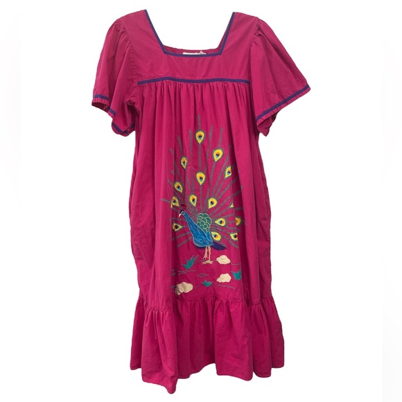 Go Softly Dresses Go Softly Patio House Dress Peacock Pink